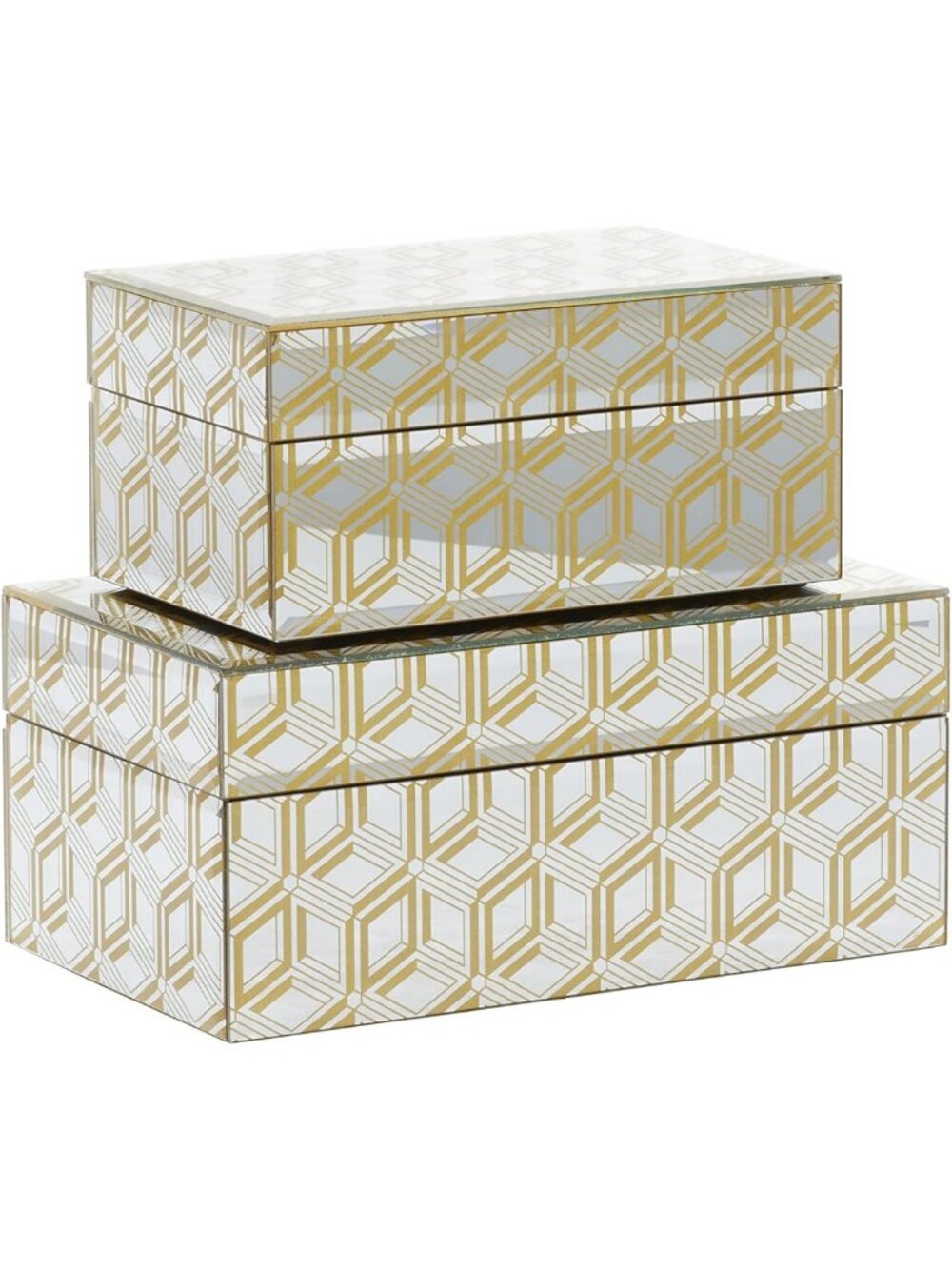 Glam Jewelry Organizer & Trinket Box Set for Ladies - Elegant Home Decor, Gold - Picture 8 of 9